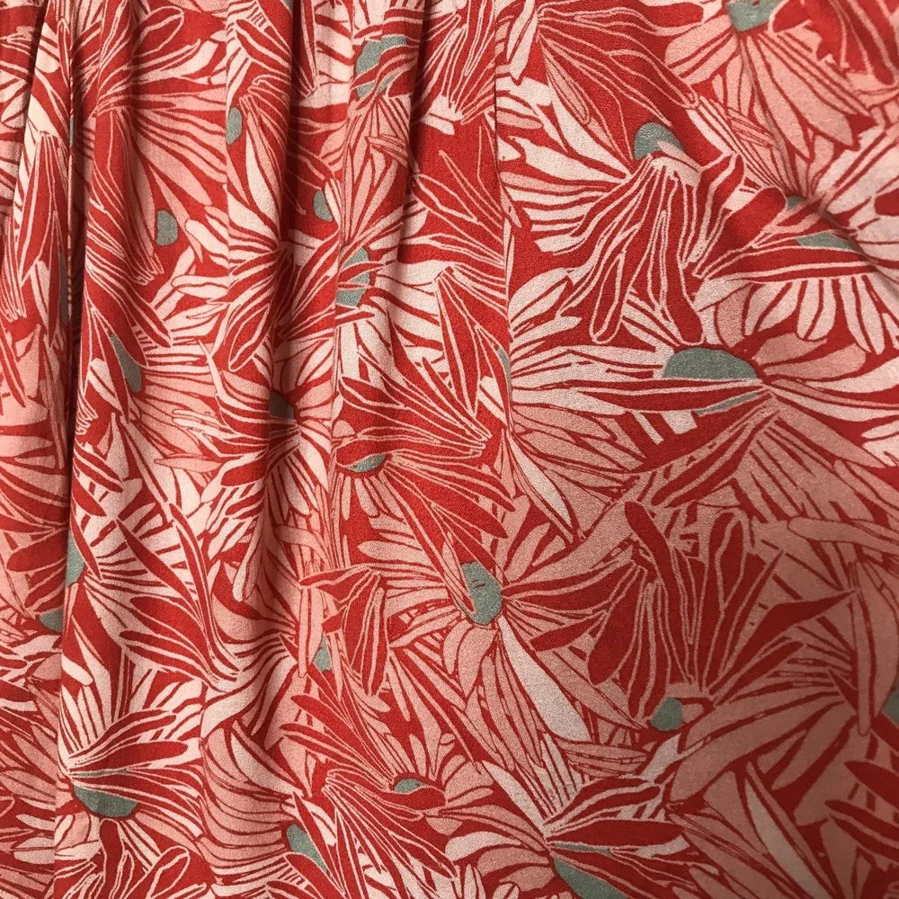 Free People Libby Convertible Red Floral Halter Dress Large - Picture 7 of 9
